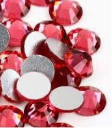 Rhinestones-Glass Round Flat Back- Pink -1440 loose pieces